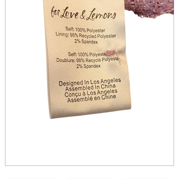 FOR LOVE & LEMONS Tatiana Blouse in Purple Size Small - Picture 7 of 11